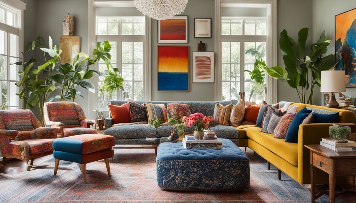 eclectic living room