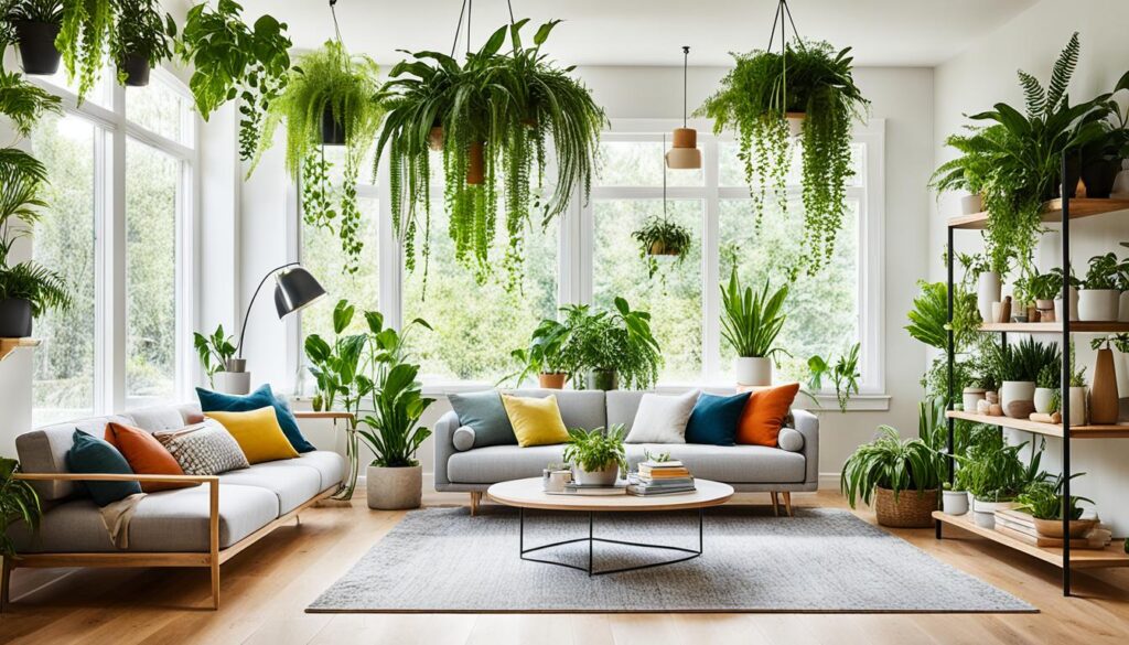living room plants