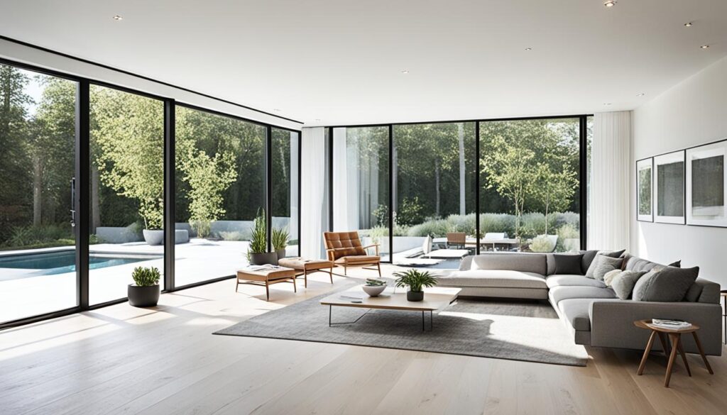 natural light in minimalist home