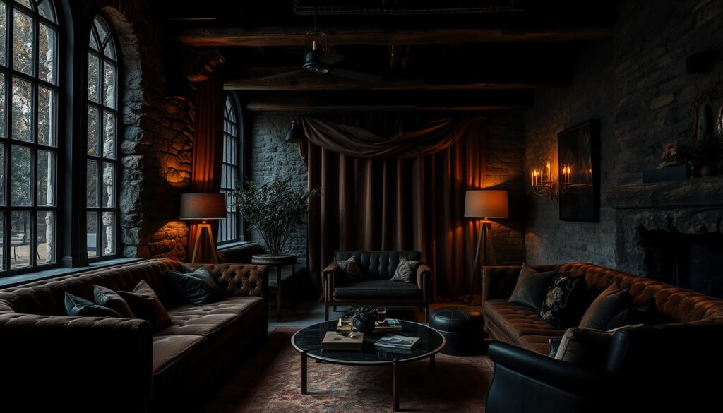 textural elements in moody interiors