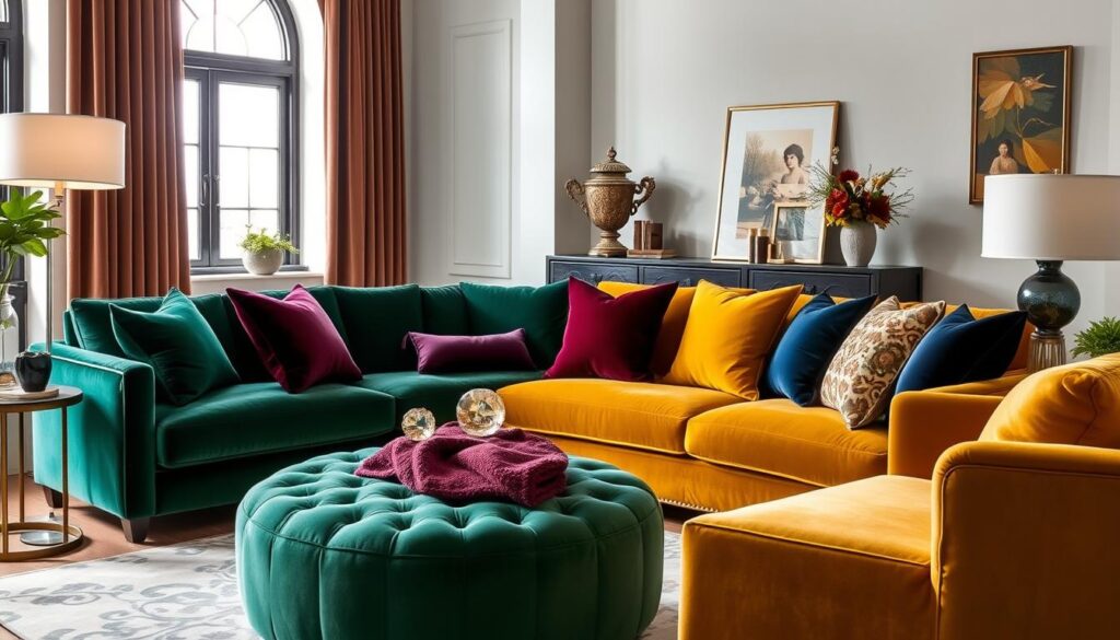 velvet accent pieces