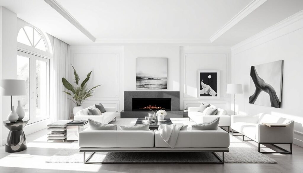 Monochromatic white decor