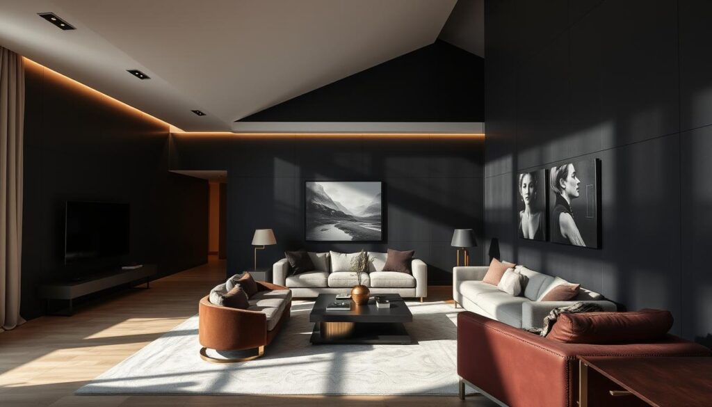 dramatic dark walls