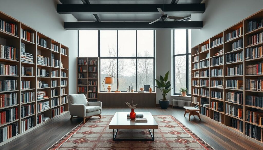 modern home library