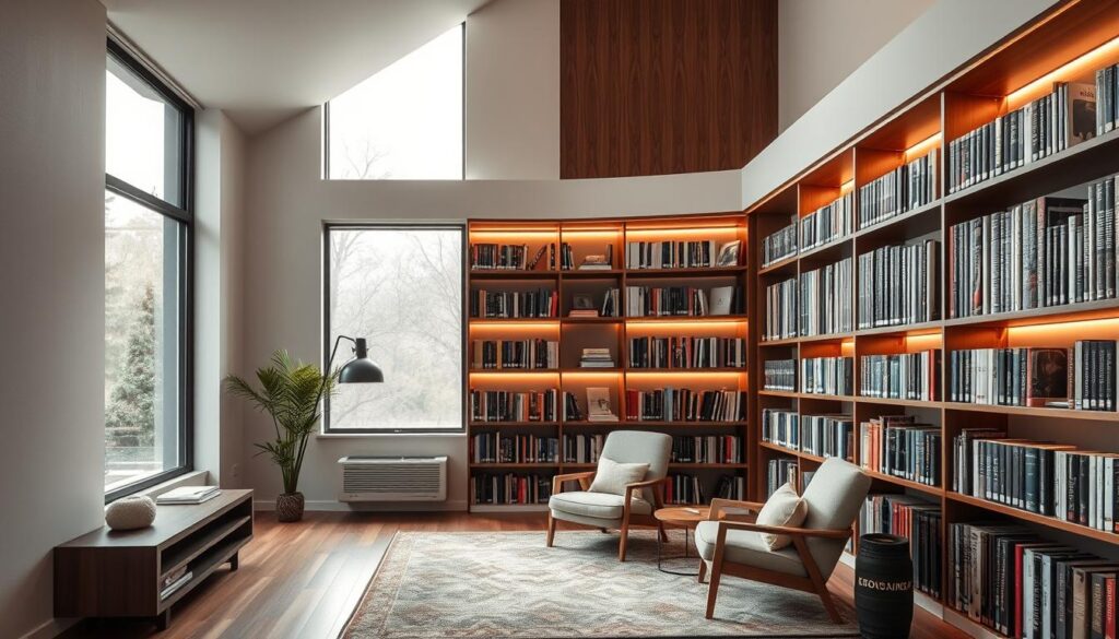 modern home library designs