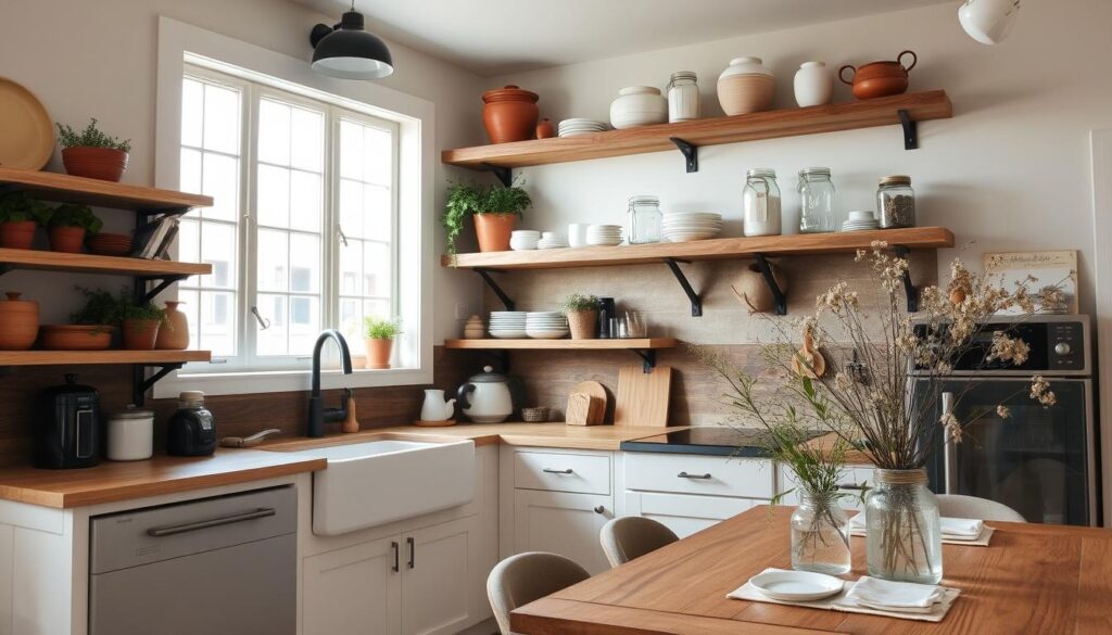 open shelving farmhouse