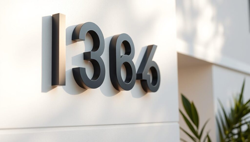 sleek house numbers